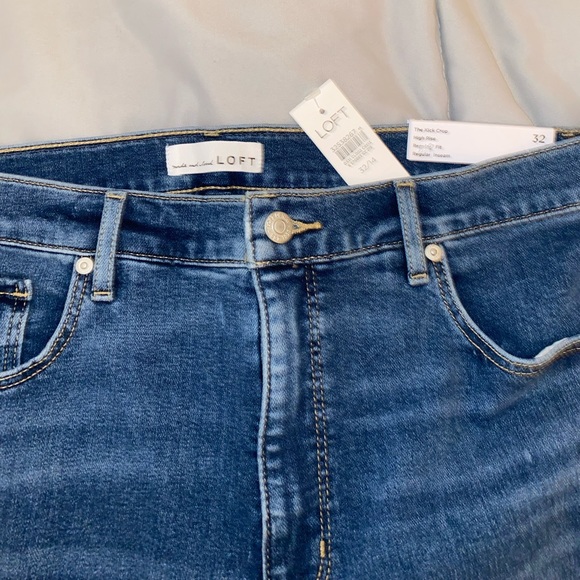 LOFT Hi Rise the Rock Crop jeans size 32 - Picture 3 of 3